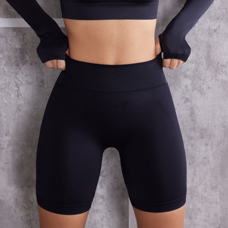 Cross-border hot selling peach fifth pants new high rebound rib yoga pants running sports fitness breathable shorts for women