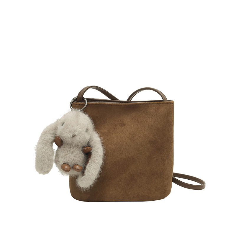 Cross-border 2025 otoño y invierno nuevo esmaltado bolso de cubo de agua nicho de mujer alta sensación bolso de hombro de moda coreana bolso de mochila