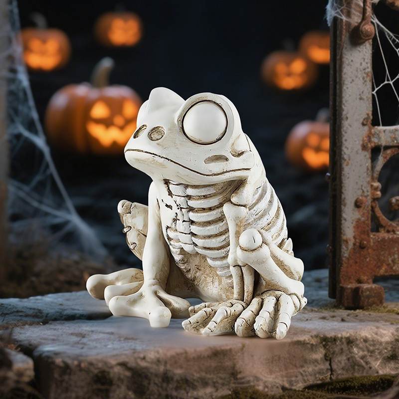  New Creative Personality Skull Frog Ornaments Halloween Home Desktop Atmosphere Decoration Decorations