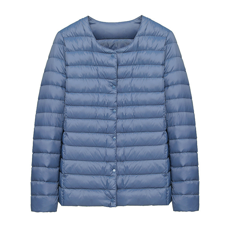 2026 Fall/Winter New Lightweight Down Jacket for Women, Inner Layer, Round Neck, V-Neck, Warm, Collarless, Lightweight Coat