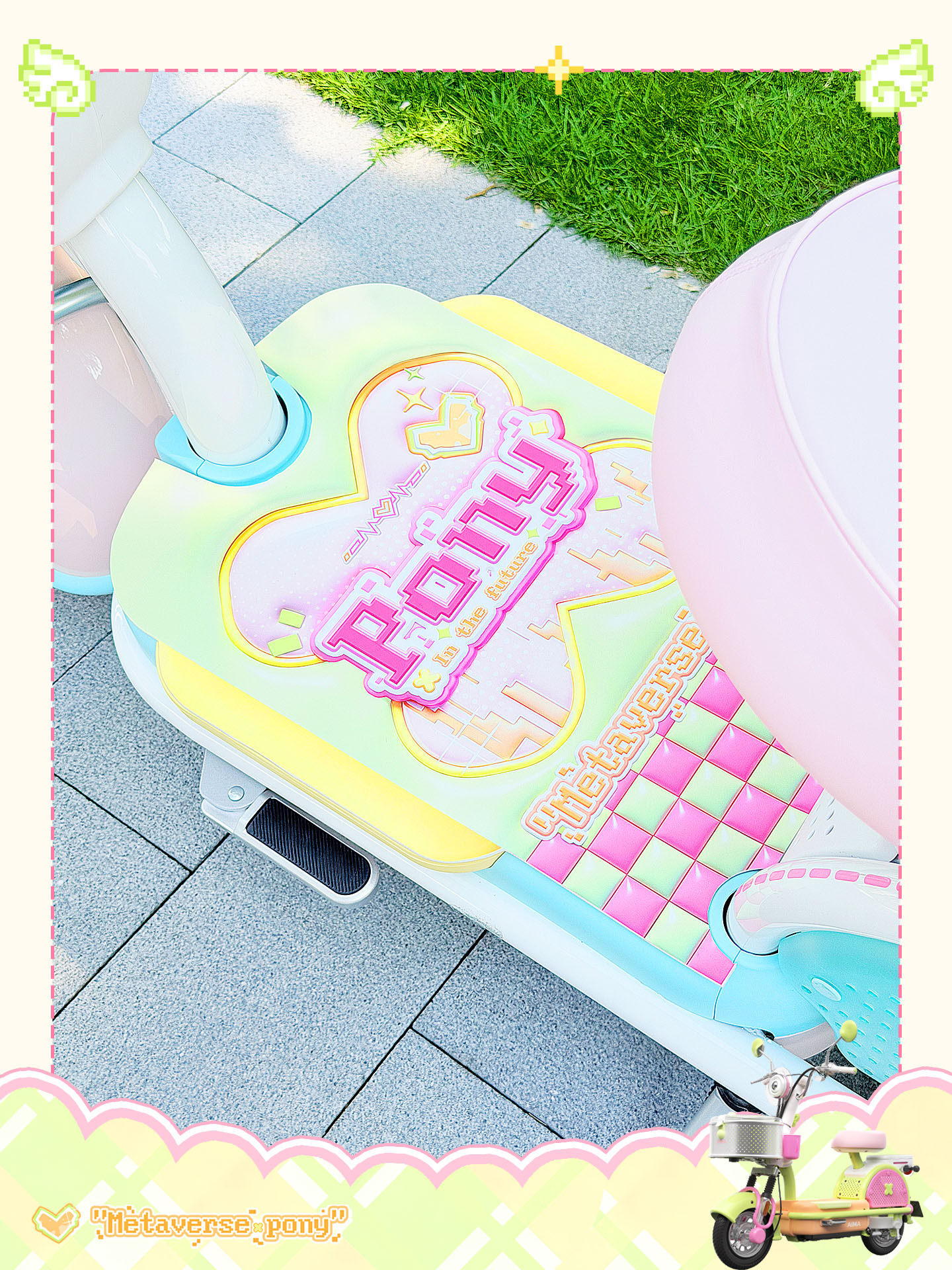 Suitable for Aima Metaverse Pony Electric Vehicle Seat Cushion Cover, Waterproof, Scratch-Resistant, Wear-Resistant, Size-Fitting Cartoon Seat Cushion