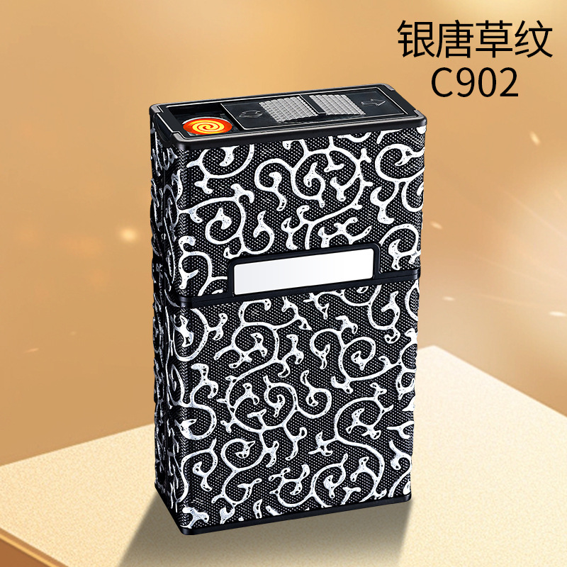 Encendedor recargable de corteza creativo para la aprobación de la caja de cigarrillos en una caja dura y suave empaquetada con cáscara de cigarrillo resistente a la compresión a prueba de humedad portátil y duradero