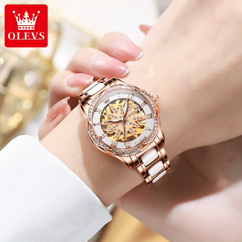 Dropshipping New Brand Watch Hollow Automatic Mechanical Watch Live Broadcast Hot Selling Women's Watch Women's Watch