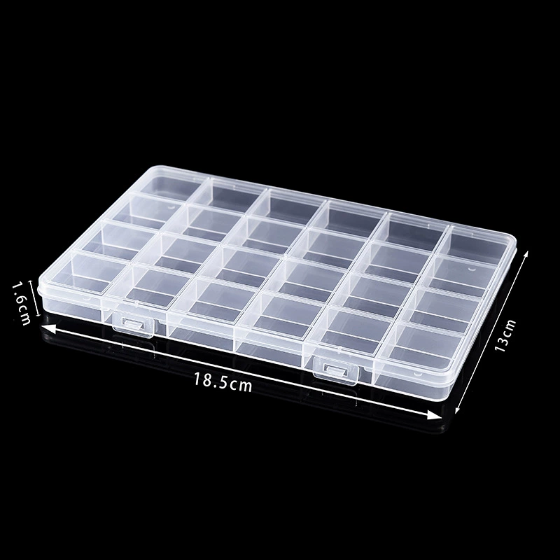 Plastic storage box, storage system, beads, accessory, 24 cells, 28 cells, DIY