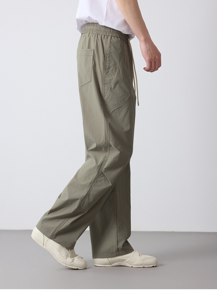 Quần jogger nam dáng rộng thùng thình phong cách thể thao thành phố, cạp chun — đen chi tiết 17