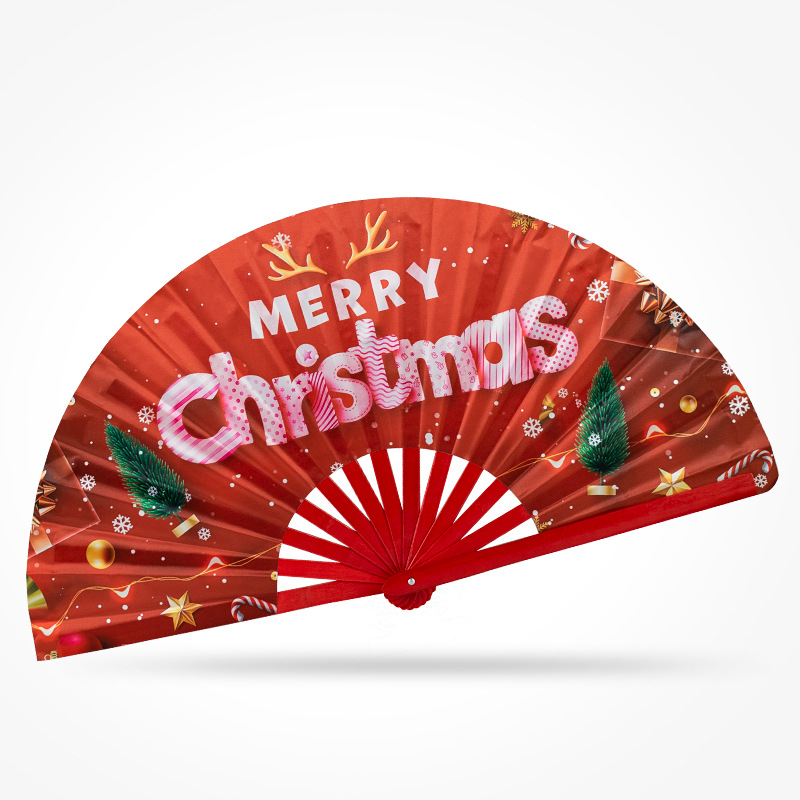 Abanico Publicitario, Abanico Decorativo Festivo, Abanico de Kung Fu, Abanico Plegable, Accesorios de Danza, Abanico de Kung Fu para Actuaciones Navideñas