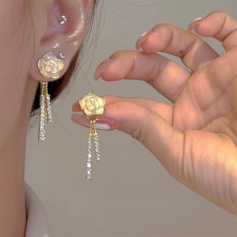 Заушные серьги из жемчуга, мушковая бусинка, серьги без прокола, французский стиль, легкая роскошь, стиль высокого качества