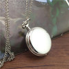 Retro big necklace for leisure, pocket watch, simple and elegant design, wholesale