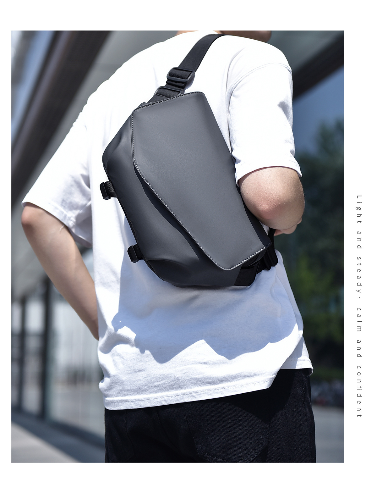 Bolsa tiracolo funcional impermeável para homem e mulher_voghion.com