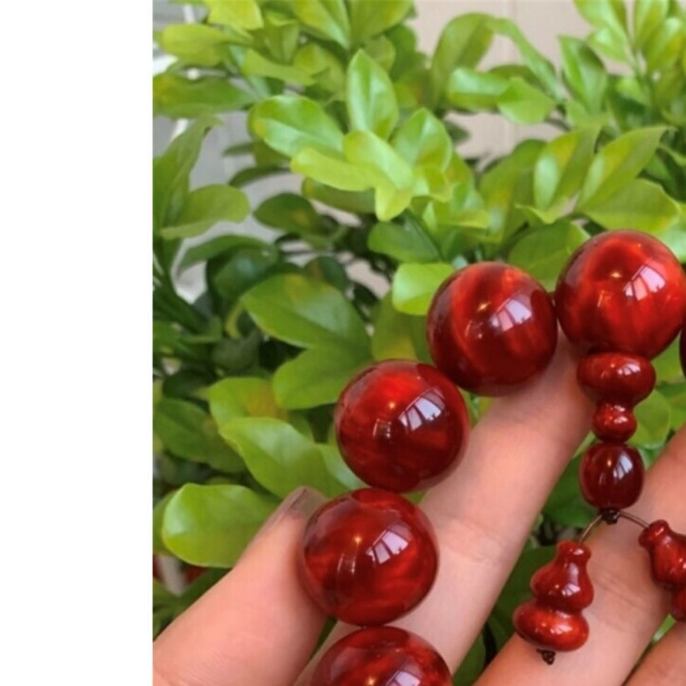 东北琥珀木原木料松明子沉化老料血龙木手串全透固化玉化转运佛珠