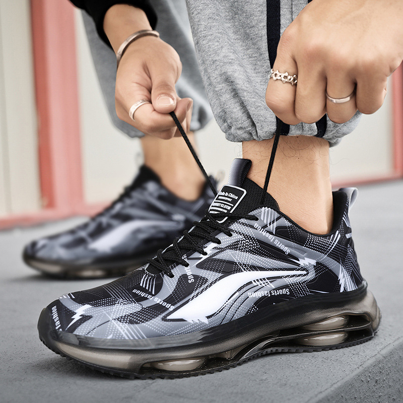 Zapatos de hombre de coco, superficie de malla transpirable, zapatos deportivos casuales, suela gruesa, aumento del colchón de aire, zapatos de moda de papá, venta al por mayor