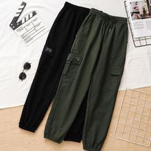 直供工装裤韩版宽松显瘦高腰休闲运动百搭潮流原宿中性束脚哈伦裤