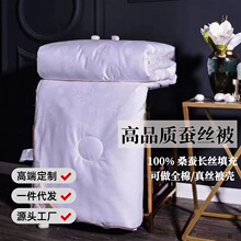 工厂定制 桑蚕丝被母婴儿童a类纯棉 真丝被套 手工被芯 100%桑蚕
