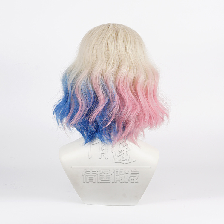 Serie de televisión Americana miércoles anime cos peluca Enid Sinkeler Lobo chica europea y americana gradiente teñido peluca