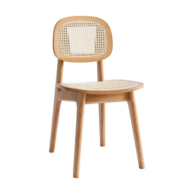 Mesa de comedor de hotel de caja de madera maciza cadena de restaurantes occidentales diseñadores de estilo antiguo asiento de tela de caña