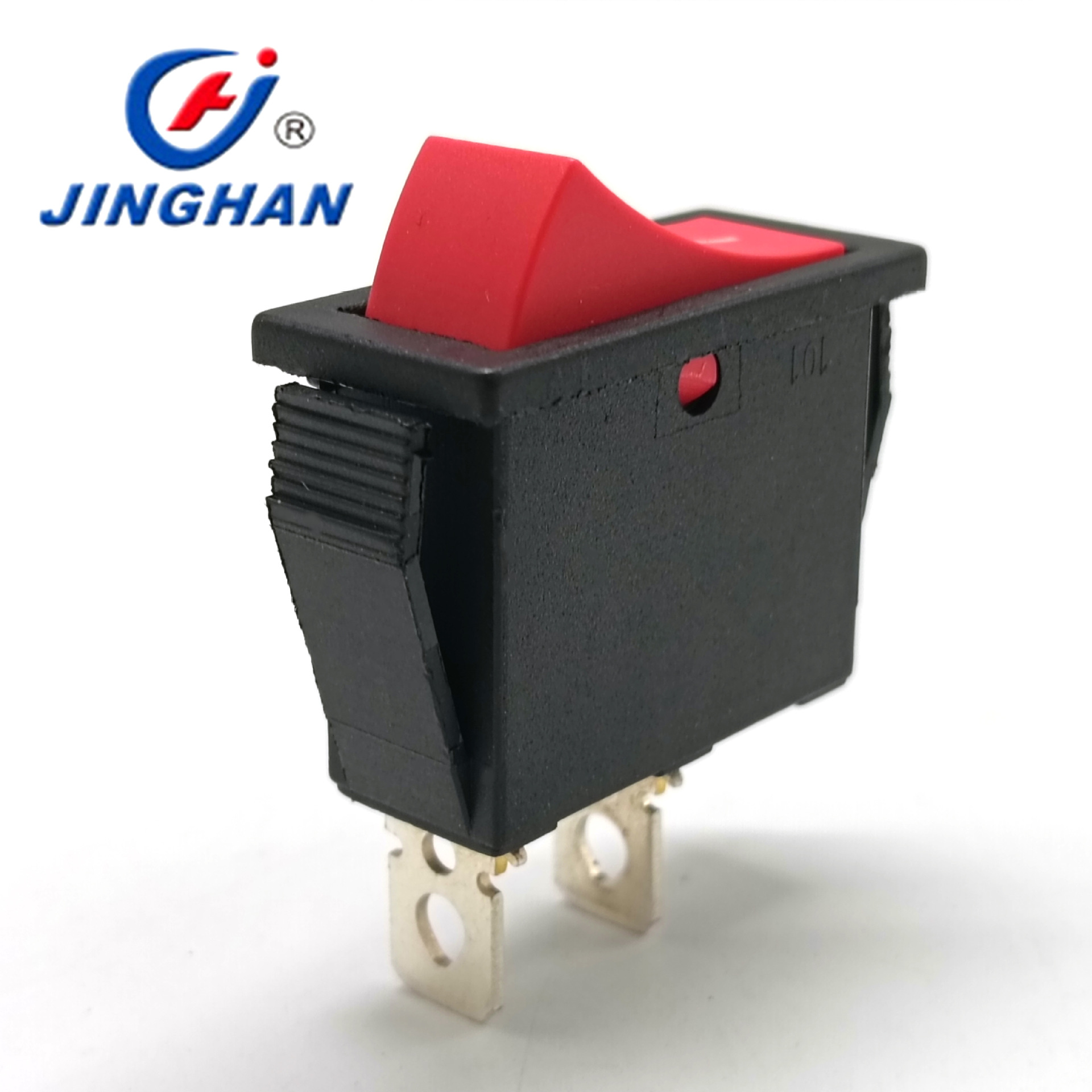 晶瀚 JINGHAN 2P单刀船型开关 电锅配件翘板开关 KCD3-101