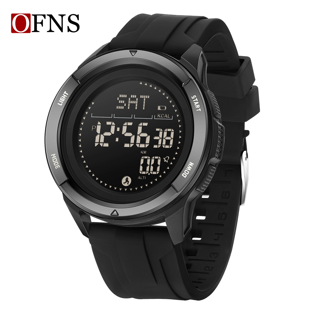 Sanda reloj multifuncional pedómetro impermeable estudiante brújula electrónica al aire libre metrónomo reloj de pulsera hombre