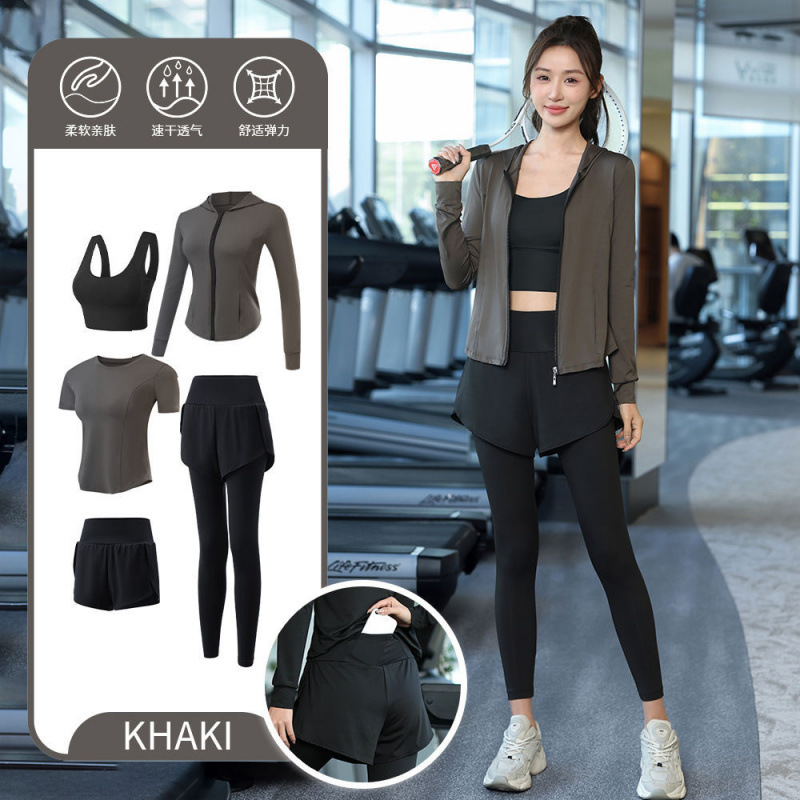 Juego de carrera para mujeres primavera y otoño principiantes de verano yoga deportivo rápido ropa seca trajes transpirables comercio exterior al por mayor