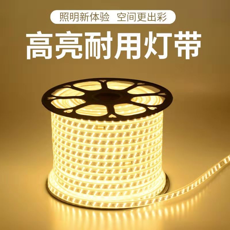 灯带led灯条 三色变光自粘220v工程特亮家用客厅灯槽吊顶户外防水|undefined