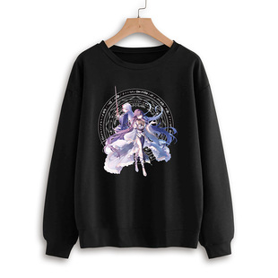 Sword Academy's magic sword makes loose all-match fashion brand top new cartoon casual printed student long sleeve
