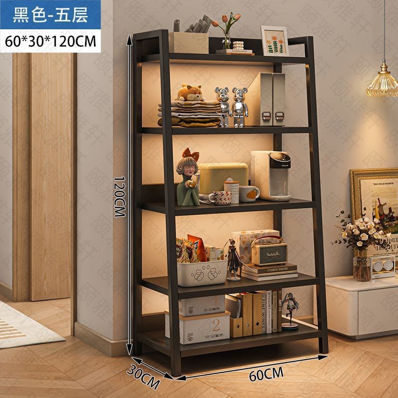 リビングルーム、ベッドルーム、ホーム用の床置き型収納ラック、シンプルでモダンな鉄製の多層ディスプレイ収納ラック、壁掛け台形ラック