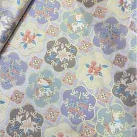 2026国风织金茶香小马提花马甲外套棉衣年服儿童面料布料