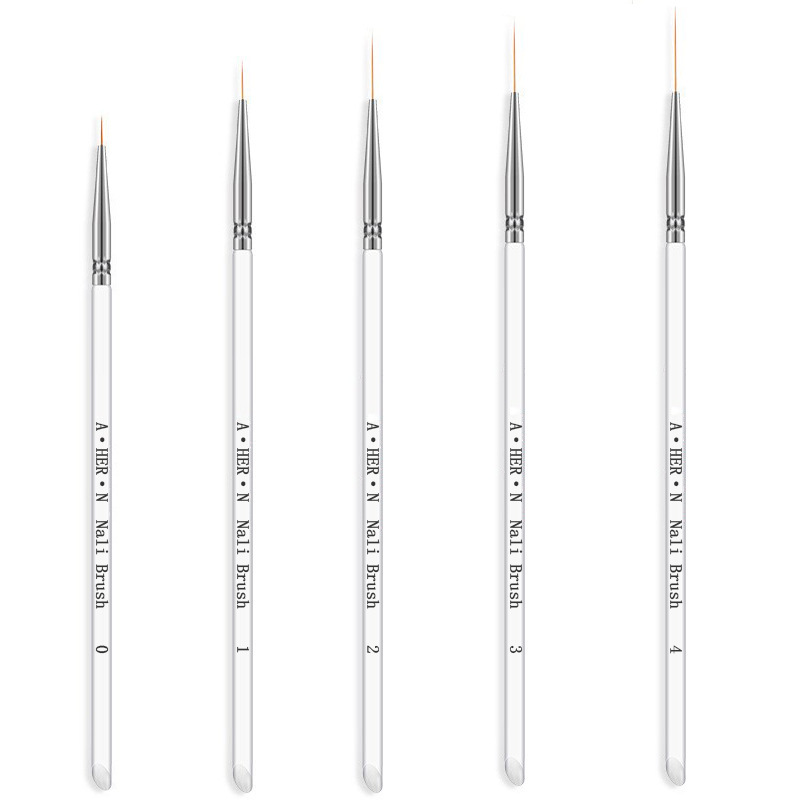 A·Her·N Nail Art Painting Pen Crystal Rod Liner Pen Detailing Brush Nail Art Supplies Flower Painting Tool Bjd