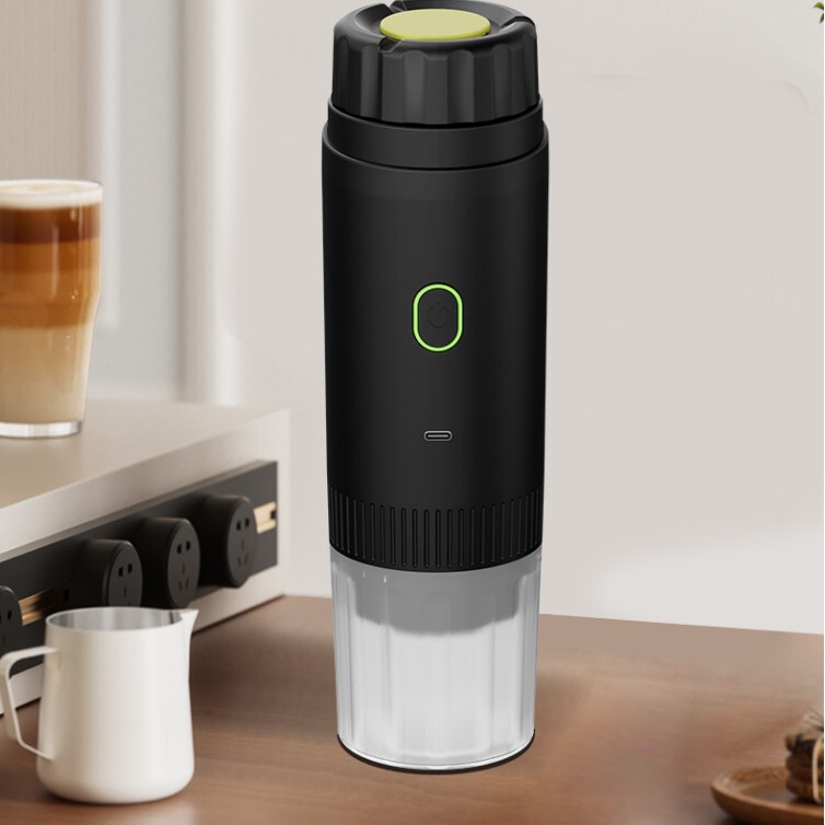 Rechargeable Wireless Heating Automatic Espresso Capsule Coffee Machine for Mountaineering and Camping, Small Portable Handheld Coffee Machine