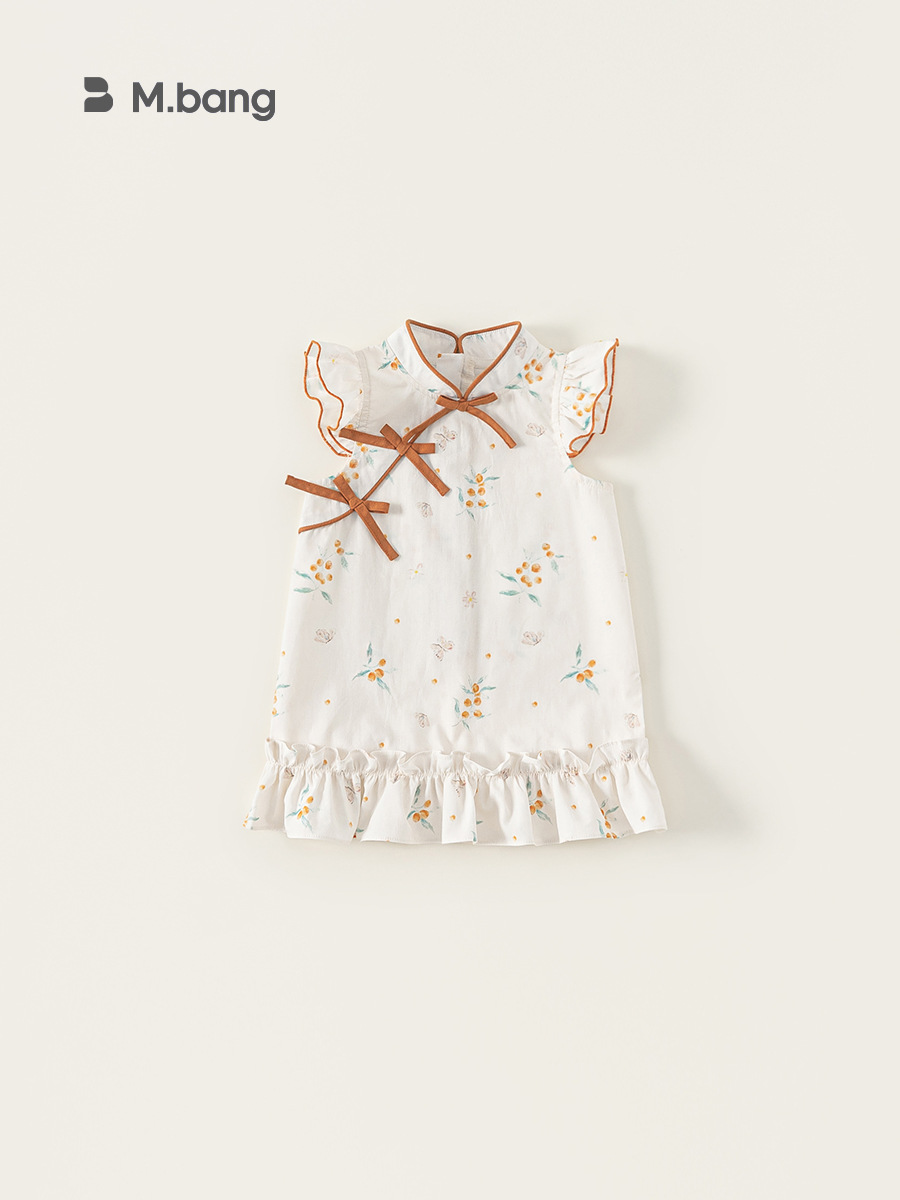 Youbao ropa para niños verano nuevo estilo vestido largo para niñas vestido de niños con estampado de lazo lindo image 5