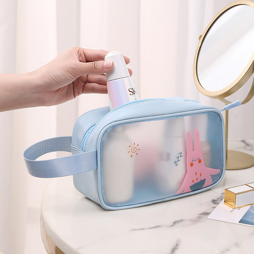  summer ins style portable cosmetic bag waterproof toiletry bag large capacity transparent travel portable storage bag
