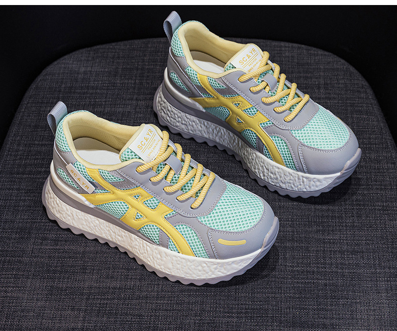 Giày sneaker nữ đế dày chunky phong cách thể thao thời trang mới thu 2026 — M2878 đen, M 2878m màu, M2878 màu đỏ, M2878 màu xanh lá cây chi tiết 18