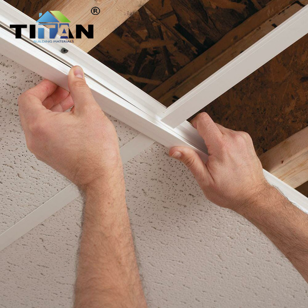 Mineral Fiber Ceiling techo de techo absorbente de sonido 600*600*12/14mm tablero de lana mineral