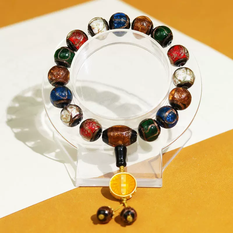 香灰琉璃手串手链夏季男女款吞金兽多宝佛珠景区直播货源定制批发