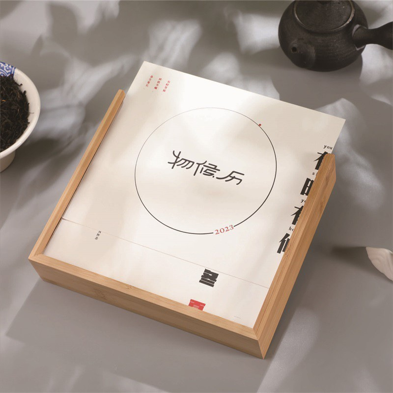 Calendario de escritorio de madera 2025 nueva base de calendario de escritorio de madera creativa simple calendario de escritorio de oficina decoración de madera personalizada