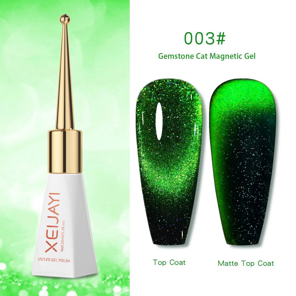 Kit de Esmalte Gel Ojo de Gato 12D Efecto Aurora para Manicura