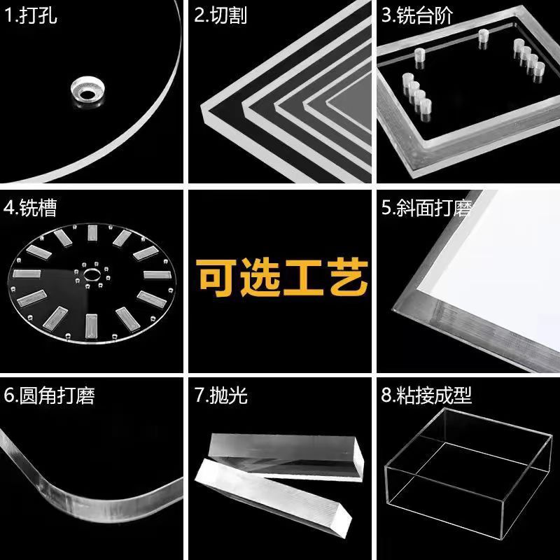【工厂批发】高透明亚克力板有机板热弯塑料板uv打印激光雕刻加工