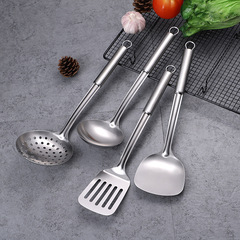 New 304 stainless steel spatula and soup spoon, kitchen tools, hot pot scoop, wholesale frying spatula and cooking spoon