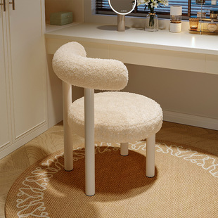 Net Red Cream style makeup stool 2023 new dressing table stool girls' bedroom high-grade makeup chair small fat chair