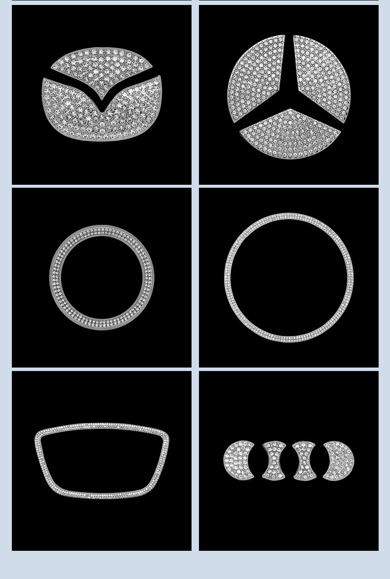Suitable for BMW steering wheel car sticker diamond decoration fashion personality car decoration girl steering wheel