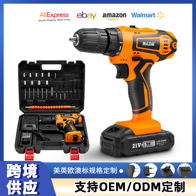 HILDA 12V 16,8 V 21V Litio taladro eléctrico taladro de mano destornillador eléctrico Sudeste de Asia taladro eléctrico