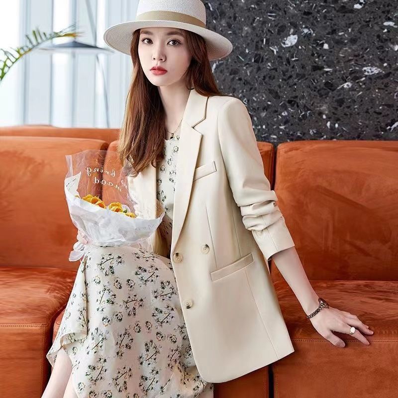 高级感炸街西装外套女春秋2025新款大码胖MM宽松休闲气质小西服潮|undefined
