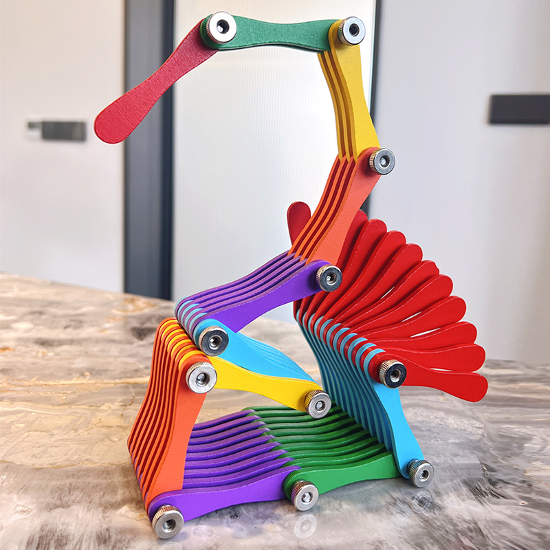 Nuevos bloques de construcción plegables, juguetes para niños, ejercicios para la capacidad de pensamiento de los niños, decoraciones tridimensionales de la sala de estar geométrica image 1