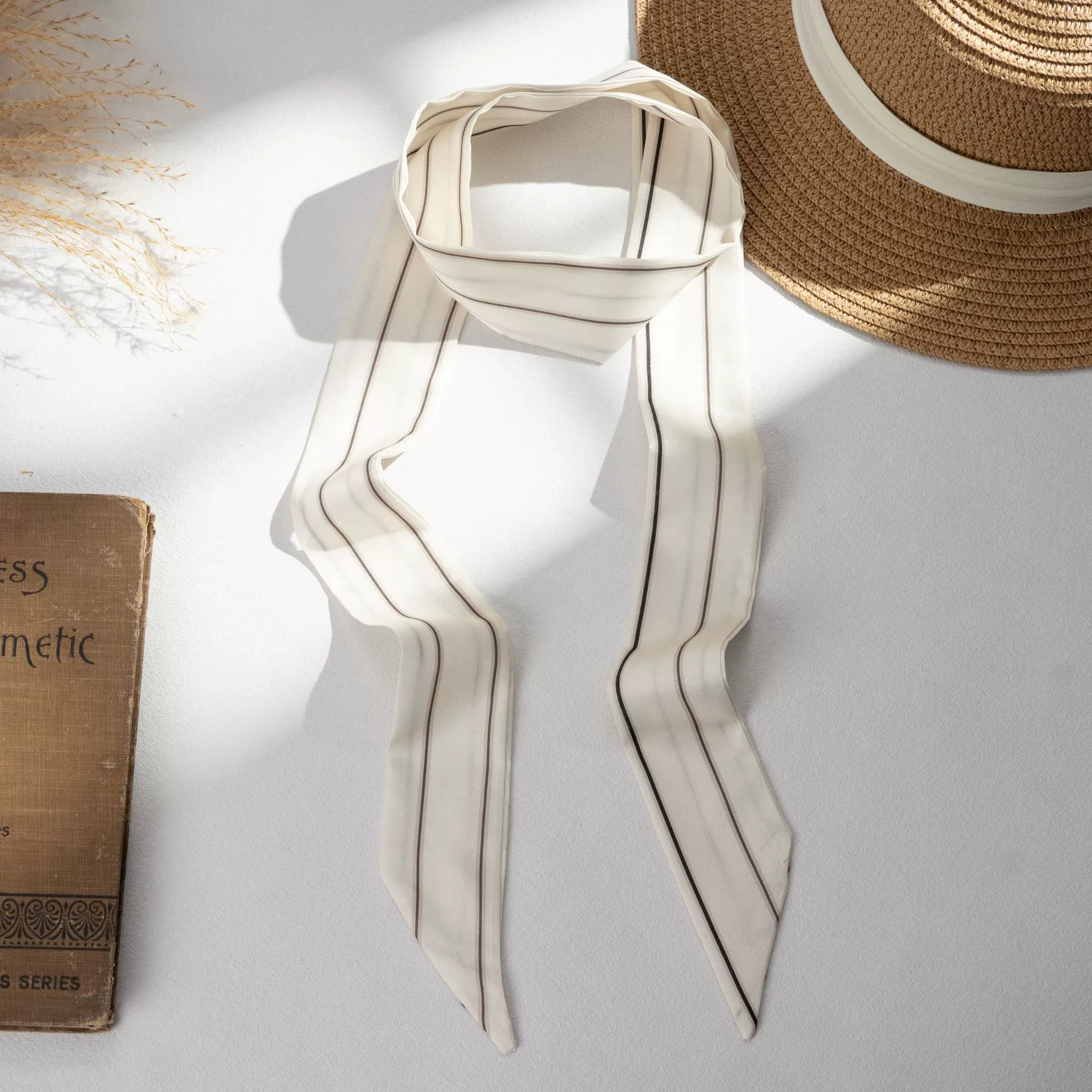 Silk Scarf Hairband (Suhang) long streamer 89×3.8 cm, lightweight gift box option