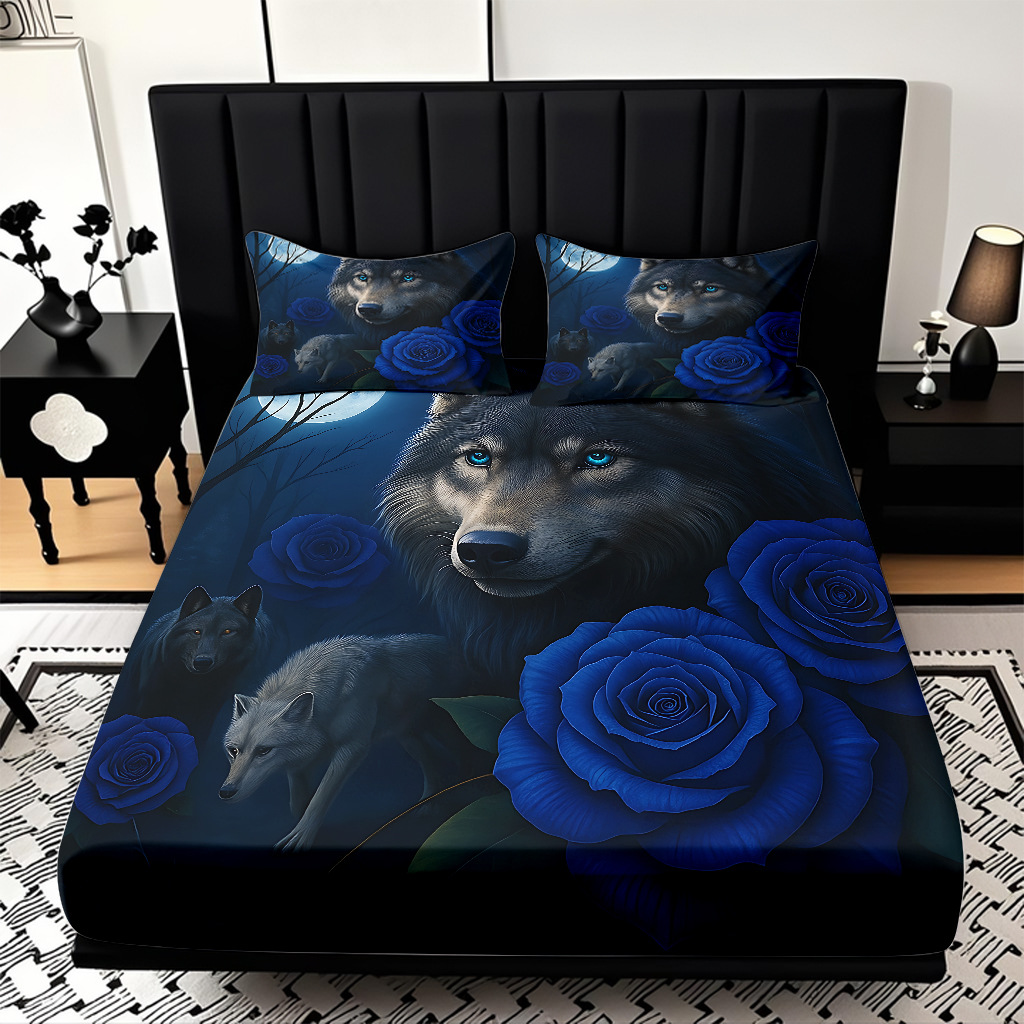 TEMU / JIT impresión digital 3D transfronteriza serie de wolf molido cama de cama de cama de cama para diseñar