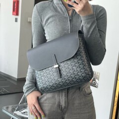 Dogtooth Gaoyeya 男女兼用通勤バッグ Dogtooth ブリーフケース レトロ フリップ メッセンジャーバッグ キャンバス 牛革バッグ クロスボディハンド