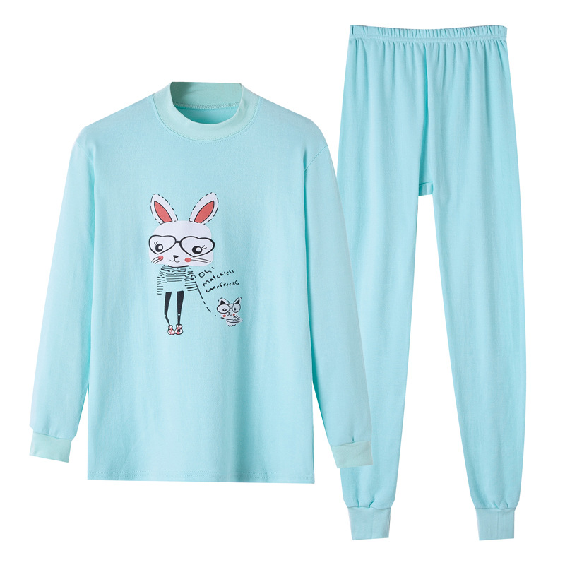 Ropa de otoño juvenil pantalones largos conjunto de ropa interior para niños medianos y grandes niños y niñas suéter de algodón niñas suéter línea conjunto de pantalones