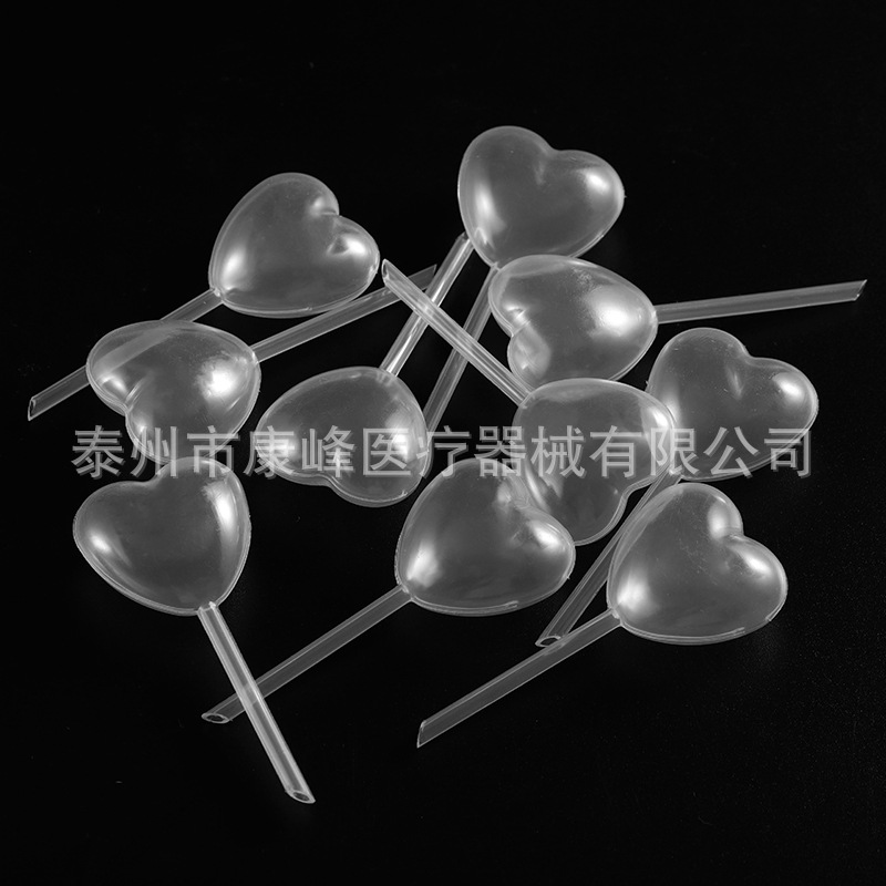 【康峰】4ml爱心扁球五角星直管平口斜口一次性塑料果酱滴管吸管