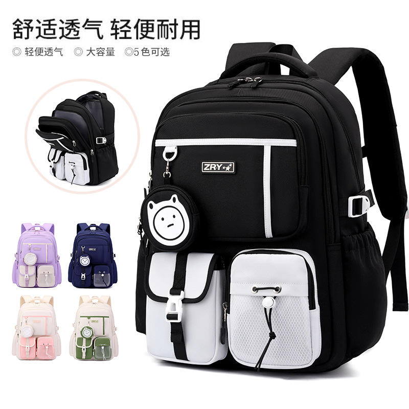 Mochila transfronteriza de peces naturales, mochila de moda de gran capacidad para estudiantes de secundaria, mochila casualizada coreana.