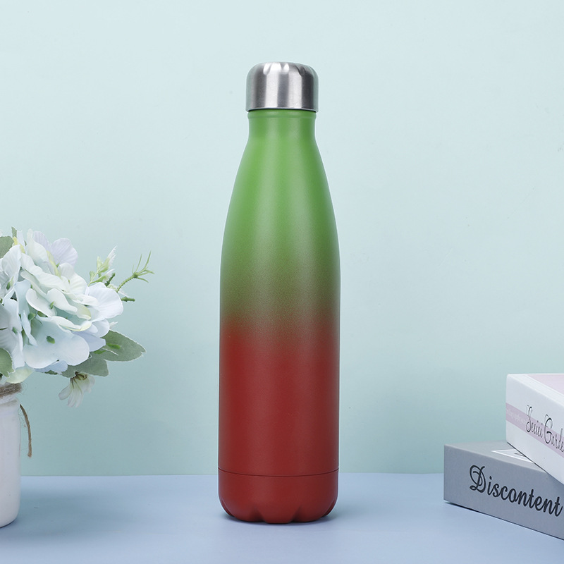 Comercio al por mayor de acero inoxidable ventosa Comercio exterior Amazon botella de boca pequeña portátil deportes al aire libre botella de Coca-Cola personalización