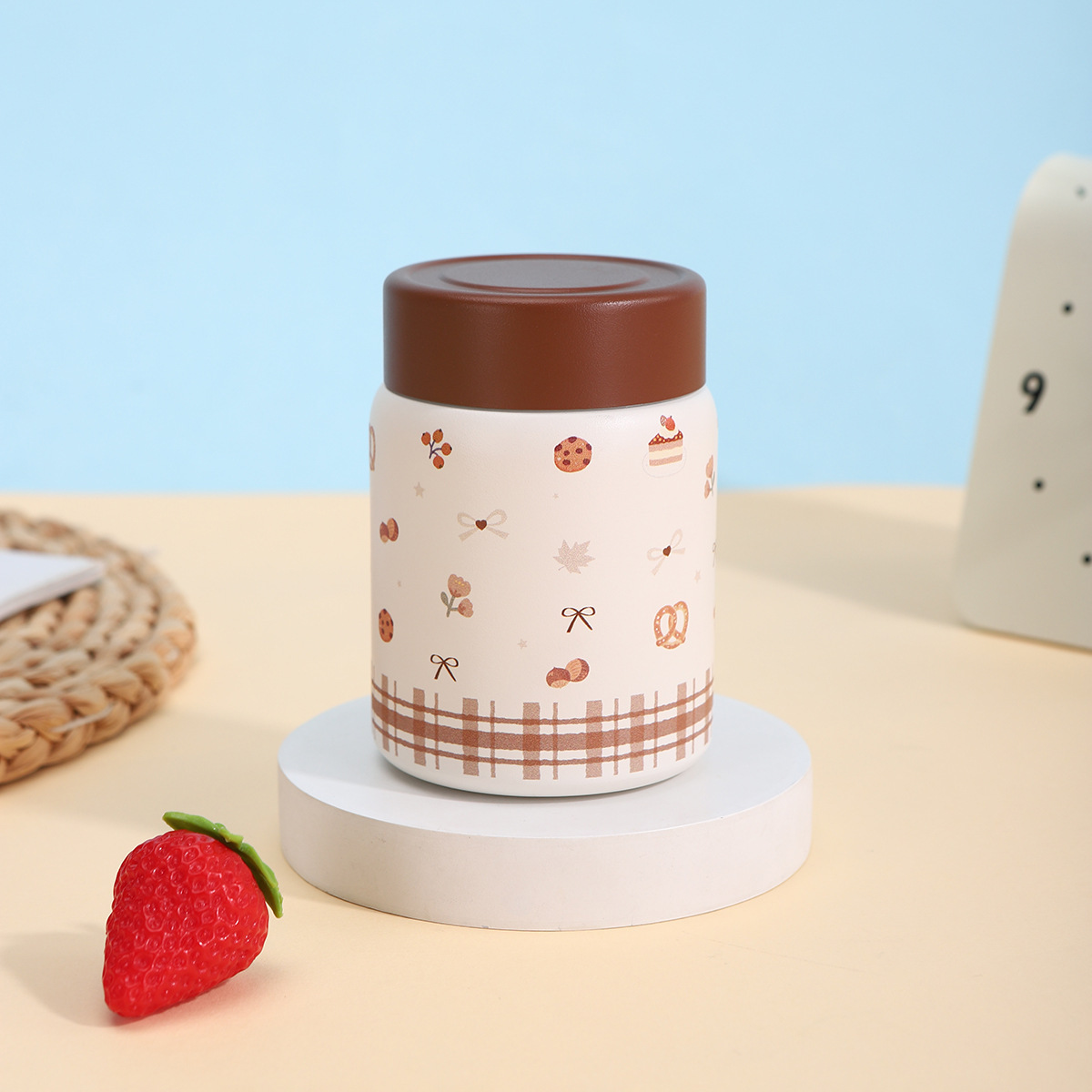 Gourde thermos en acier inoxydable mignonne compacte portable_voghion.com